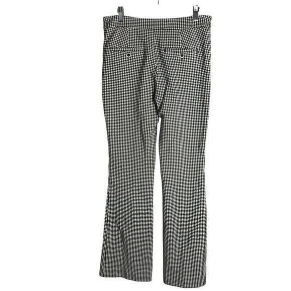 Anthropologie Houndstooth The Essential Trouser Black/White Size 6 - Picture 7 of 8